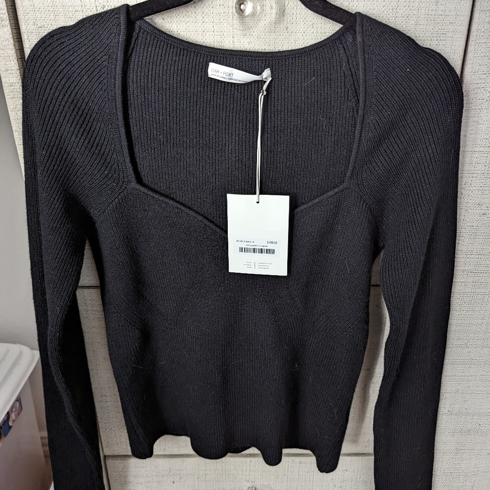 Nwt Oak & Fort ribbed cropped top